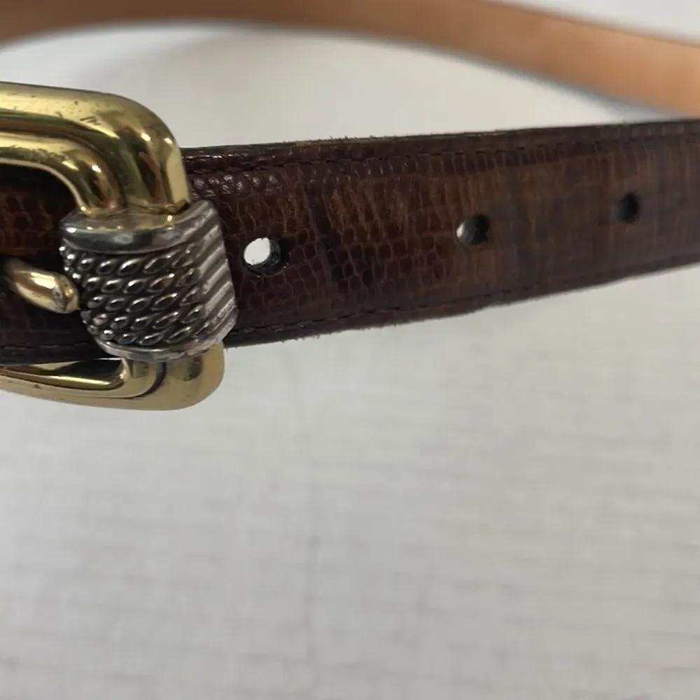 Brighton belt size M/L 32 brown with metal accents